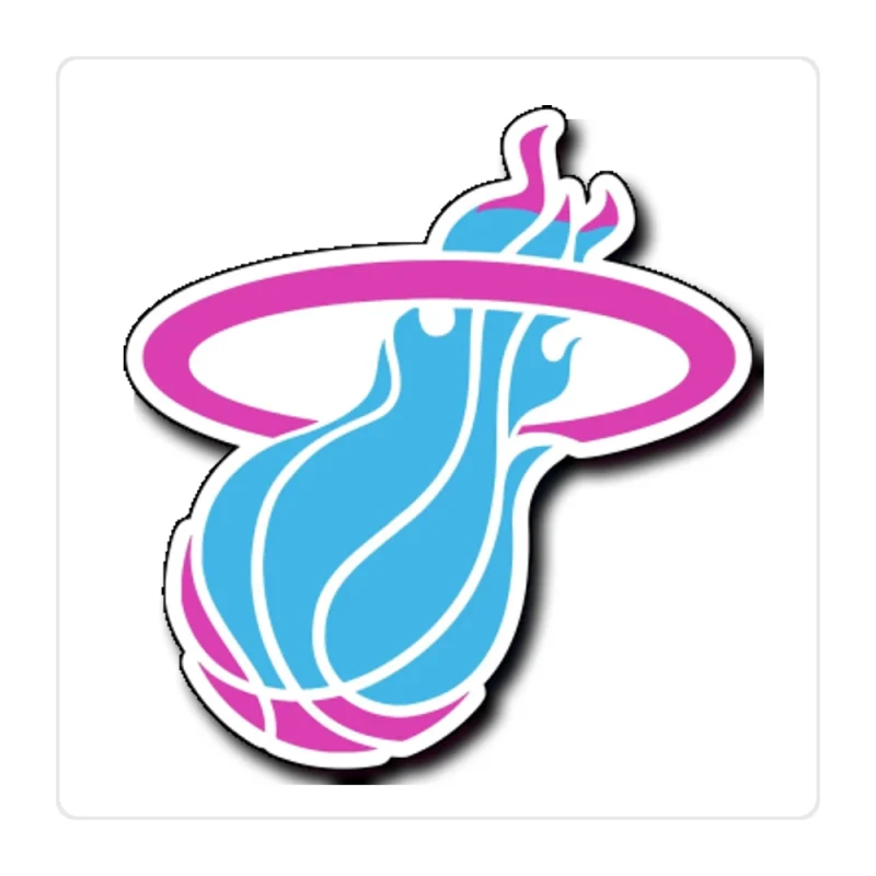 Miami Heat Full Color Vinyl Sticker - Custom Size