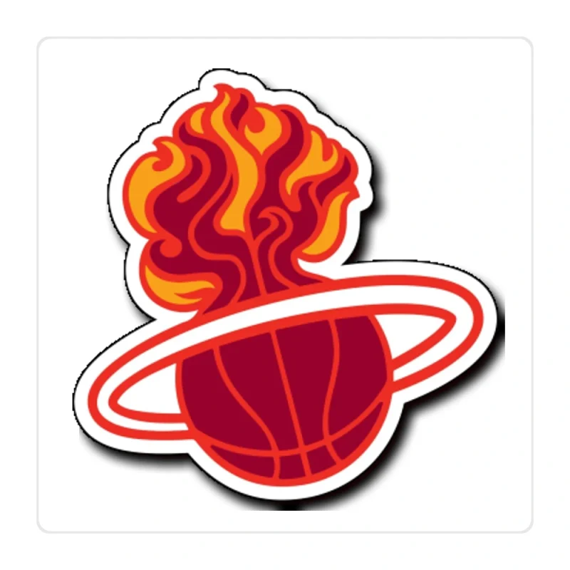 Miami Heat Full Color Vinyl Sticker - Custom Size