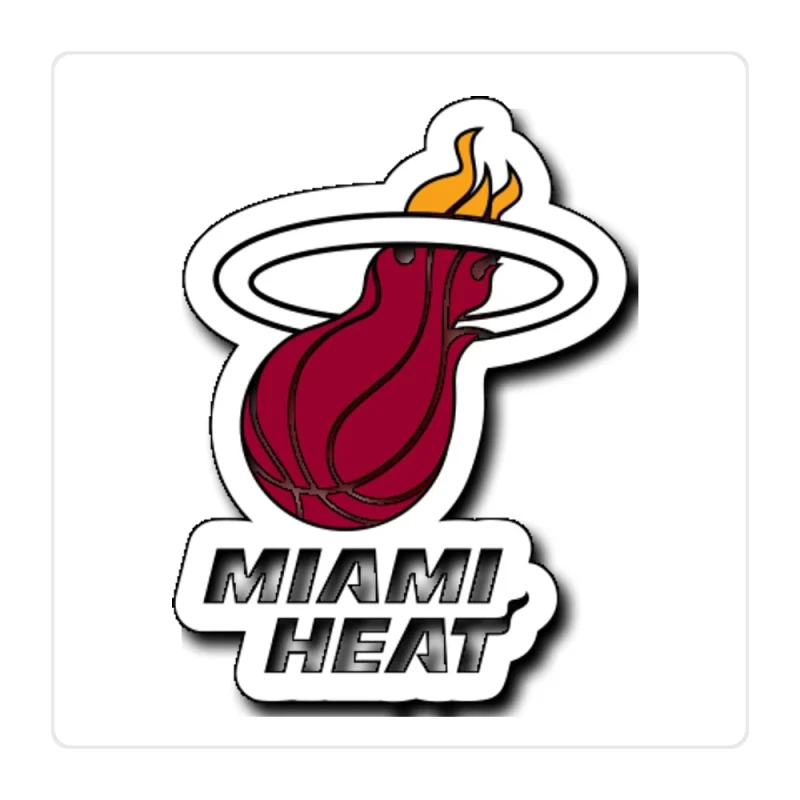 Miami Heat Full Color Vinyl Sticker - Custom Size
