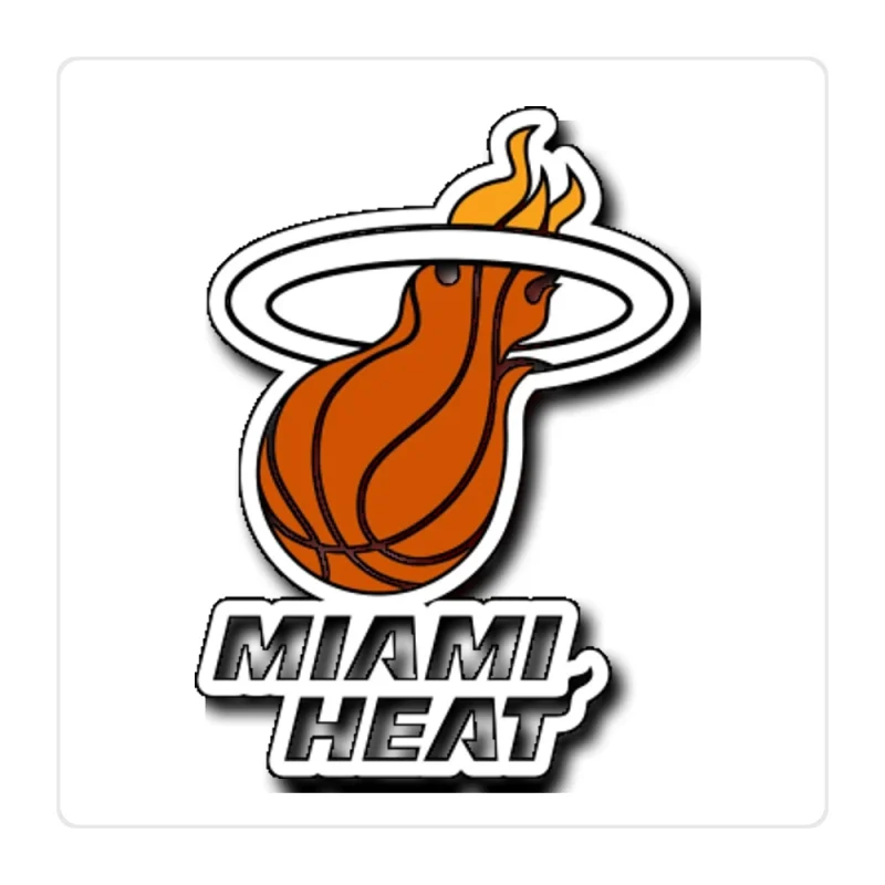 Miami Heat Full Color Vinyl Sticker - Custom Size