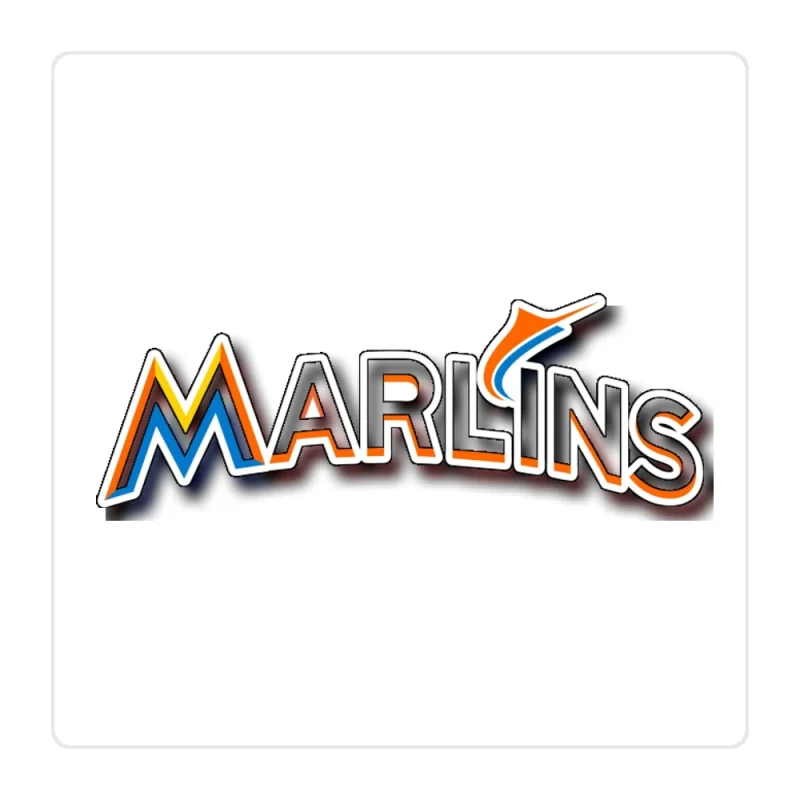 Miami Marlins - Marlins - Full Color Vinyl Sticker - Custom Size