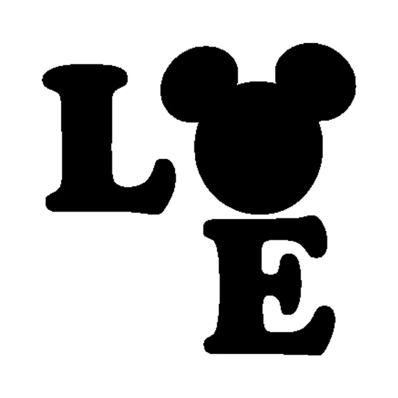 Mickey Mouse Love Vinyl Decal - Custom Size