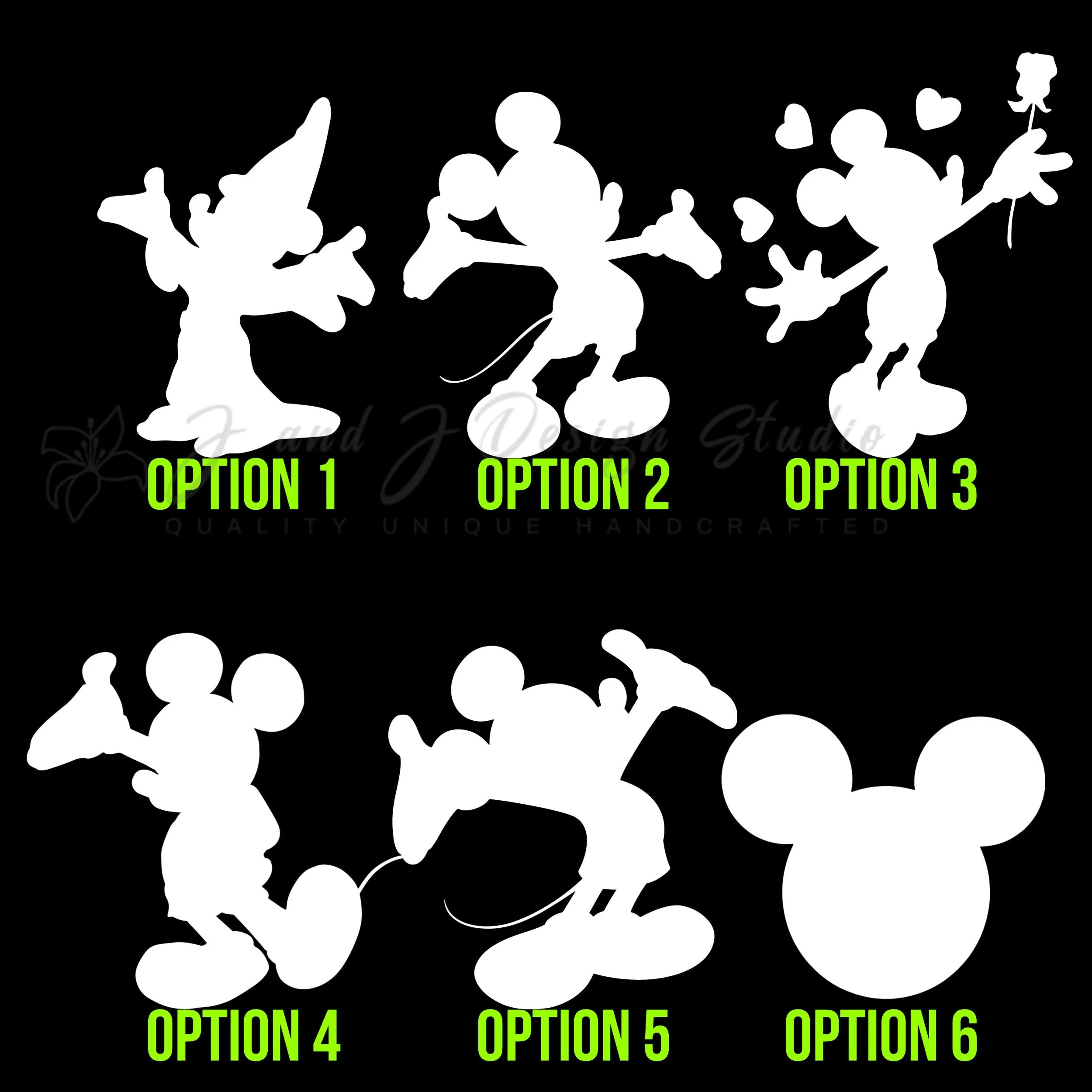 Mickey Mouse Vinyl Decal - Custom Size - Image 2