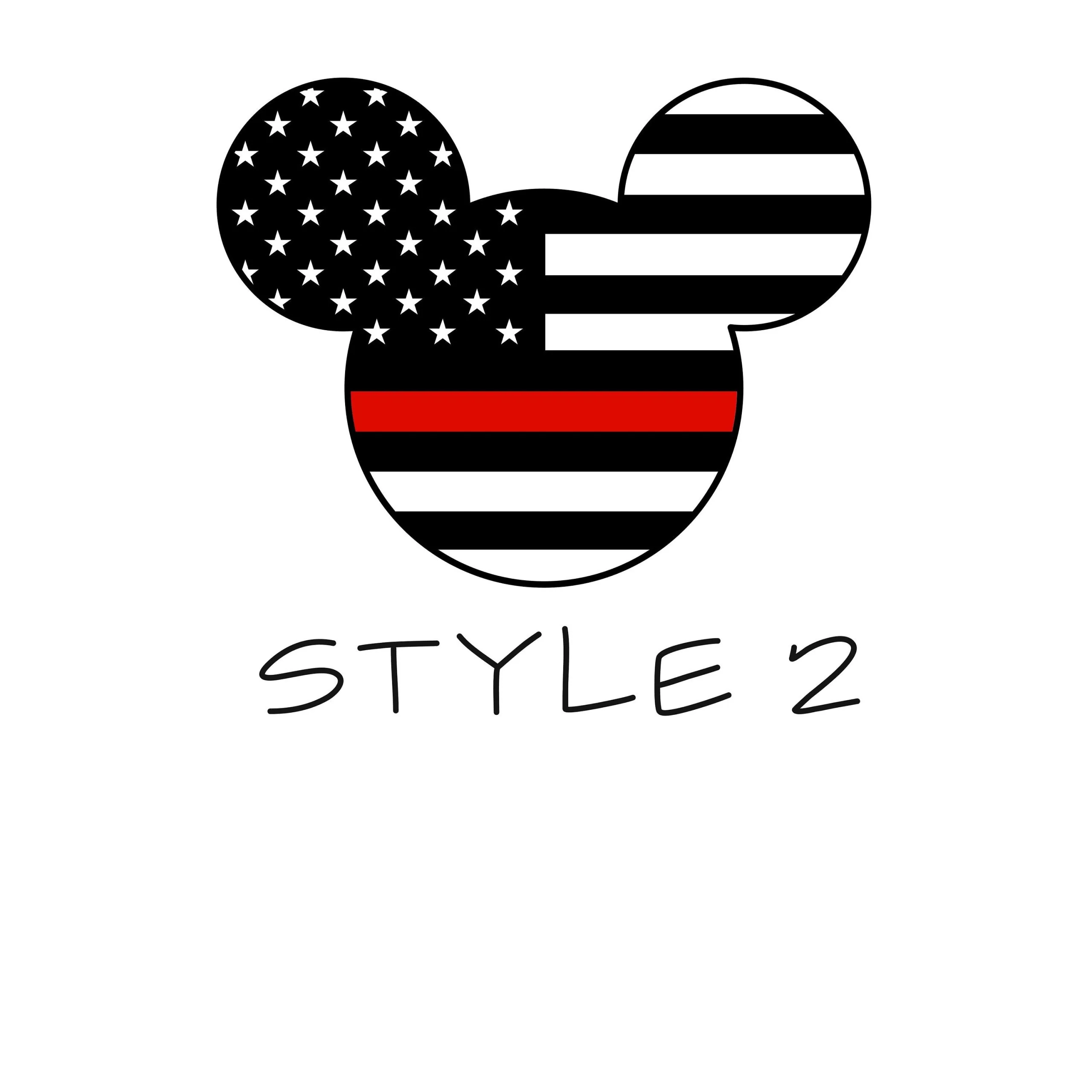 Mickey or Minnie Mouse Fire Fighter Vinyl Decal - Custom Size - Image 2