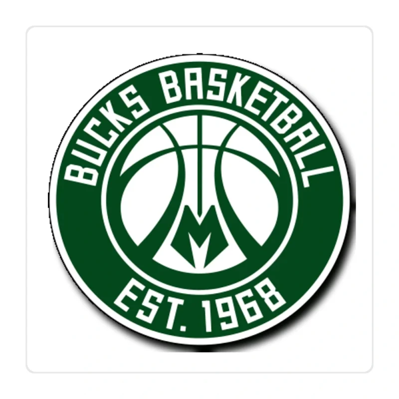 Milwaukee Bucks Full Color Vinyl Sticker - Custom Size