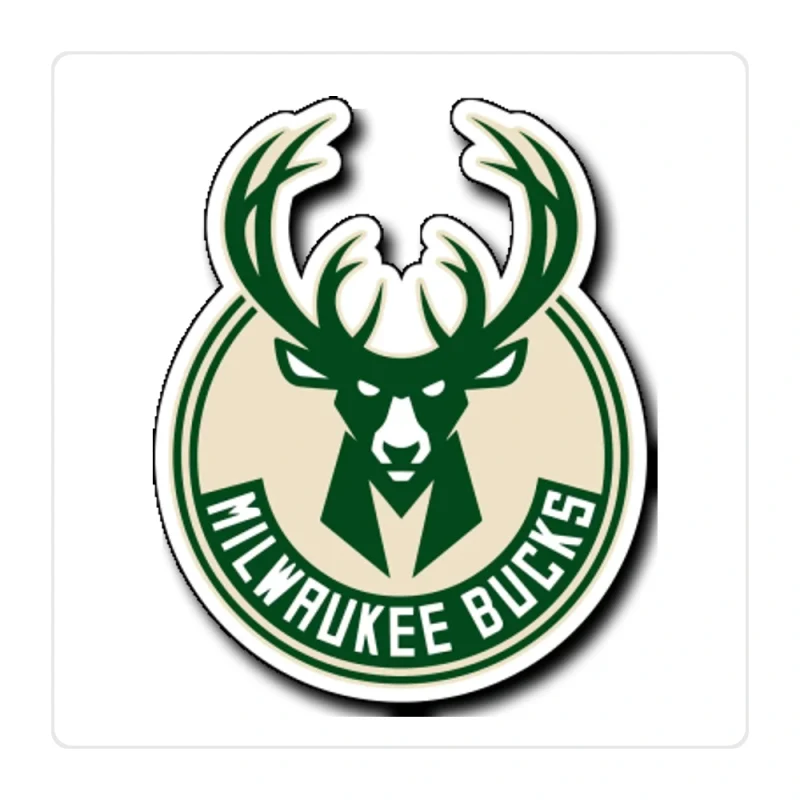 Milwaukee Bucks Full Color Vinyl Sticker - Custom Size