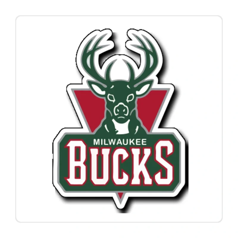 Milwaukee Bucks Full Color Vinyl Sticker - Custom Size