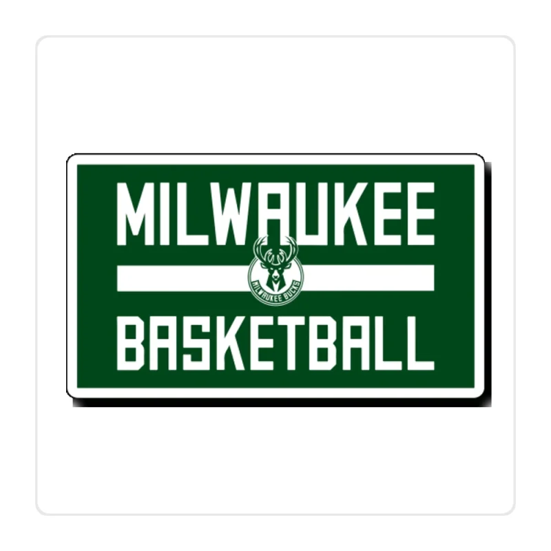 Milwaukee Bucks Full Color Vinyl Sticker - Custom Size