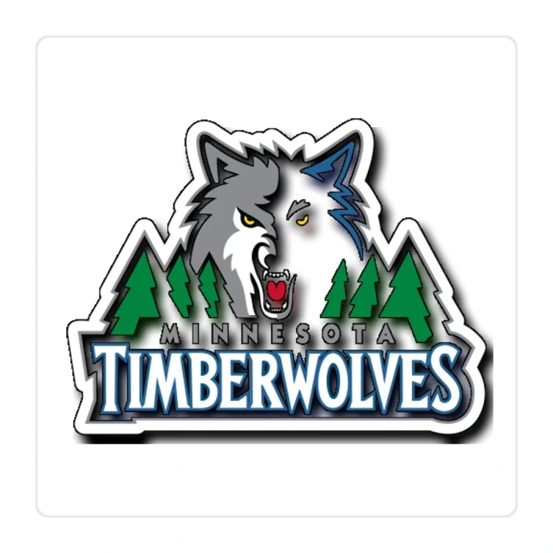 Minnesota Timberwolves Full Color Vinyl Sticker - Custom Size
