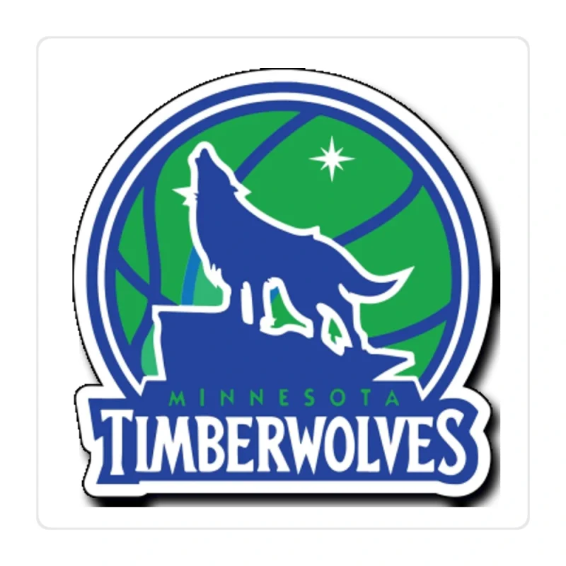 Minnesota Timberwolves Full Color Vinyl Sticker - Custom Size
