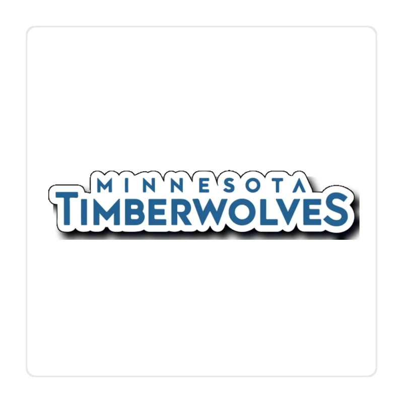 Minnesota Timberwolves Full Color Vinyl Sticker - Custom Size