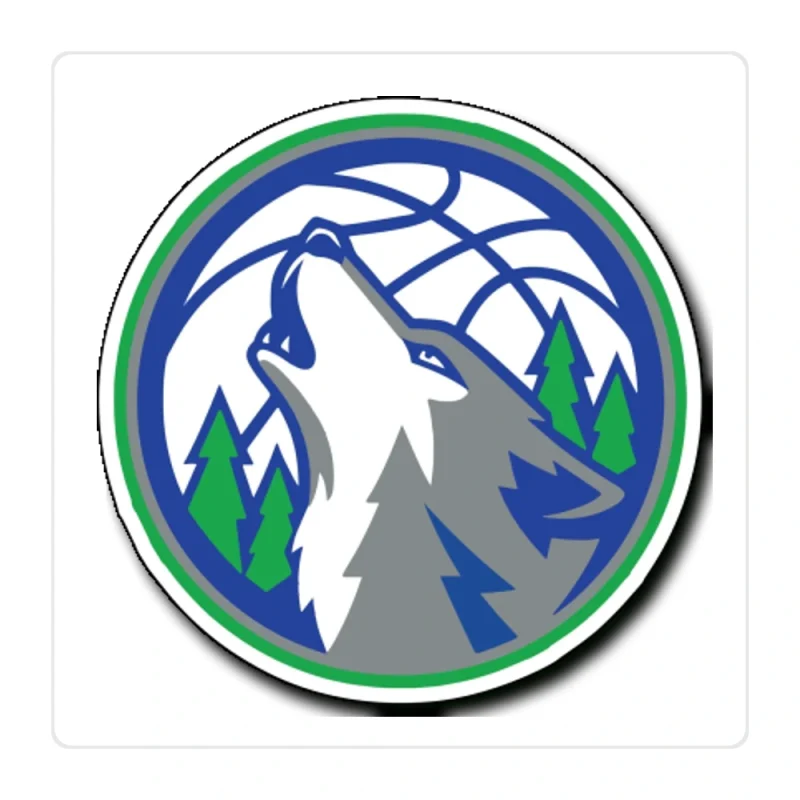 Minnesota Timberwolves Full Color Vinyl Sticker - Custom Size