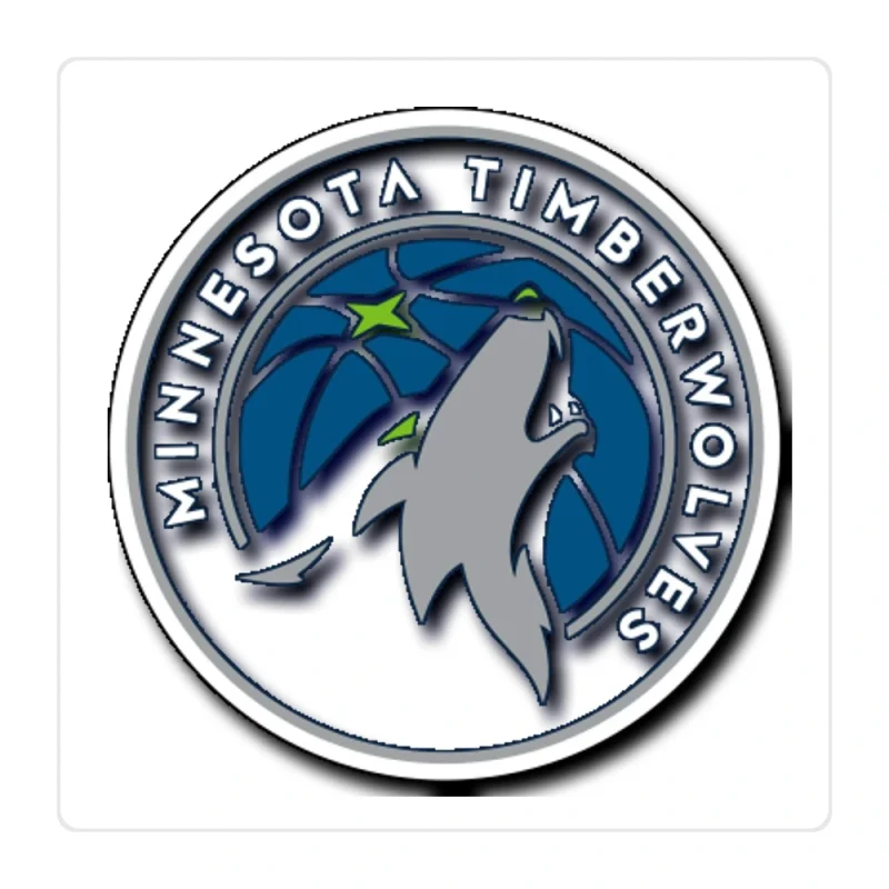 Minnesota Timberwolves Full Color Vinyl Sticker - Custom Size