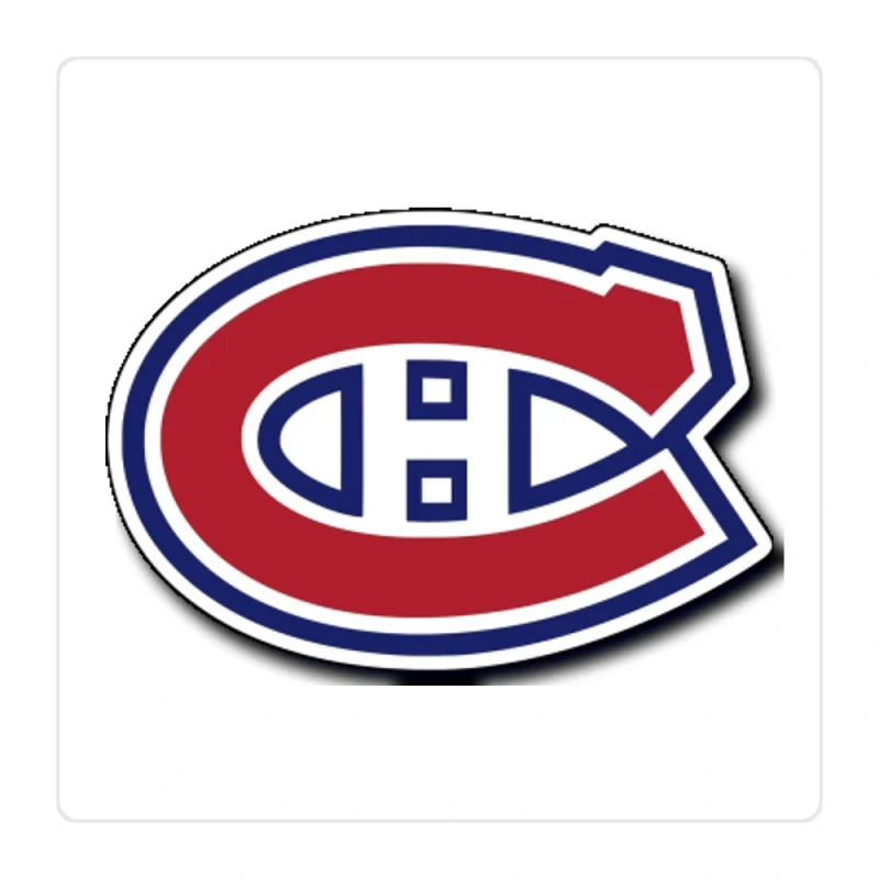 Montreal Canadiens - C With H - Full Color Vinyl Sticker - Custom Size