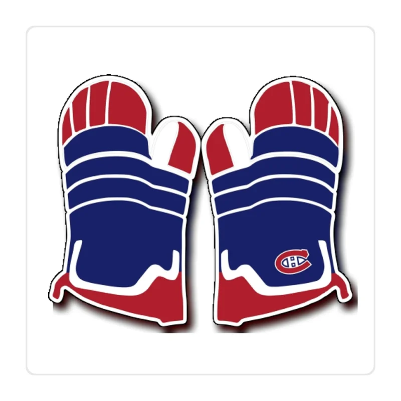 Montreal Canadiens - Mittens - Full Color Vinyl Sticker - Custom Size