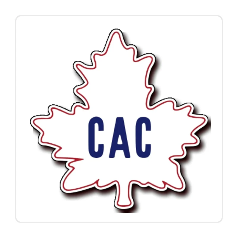 Montreal Canadiens - White Leaf With CAC - Full Color Vinyl Sticker - Custom Size