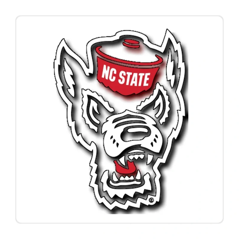 NC State Wolfpack Full Color Vinyl Decal - Custom Size