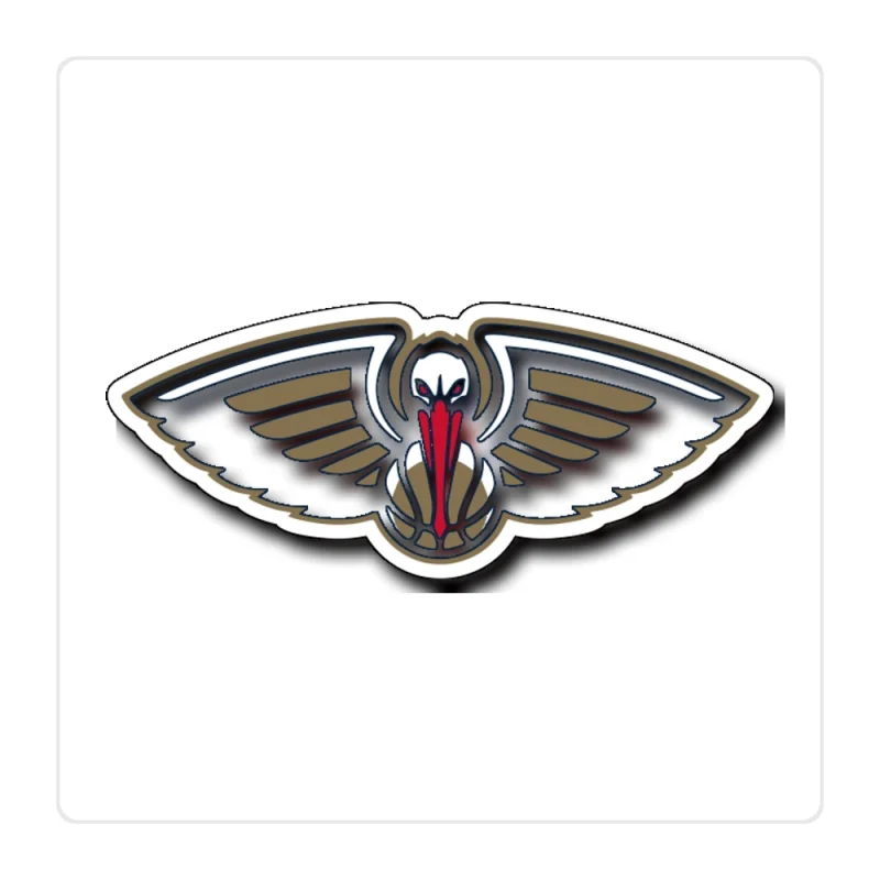 New Orleans Pelicans Full Color Vinyl Sticker - Custom Size