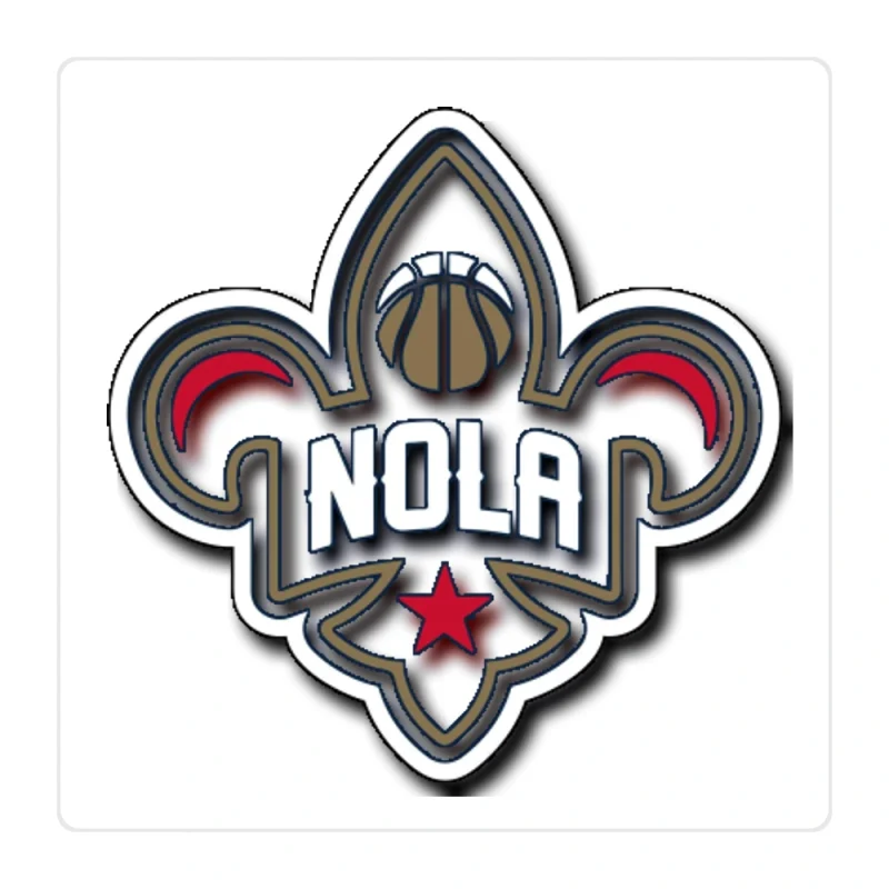 New Orleans Pelicans Full Color Vinyl Sticker - Custom Size