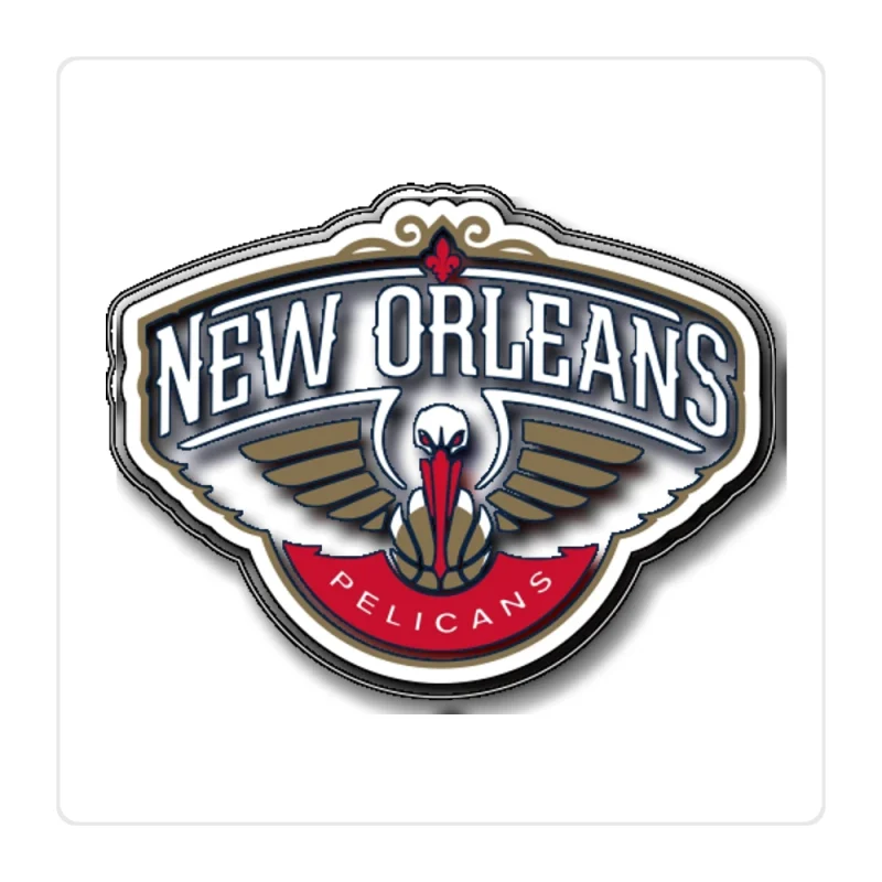 New Orleans Pelicans Full Color Vinyl Sticker - Custom Size