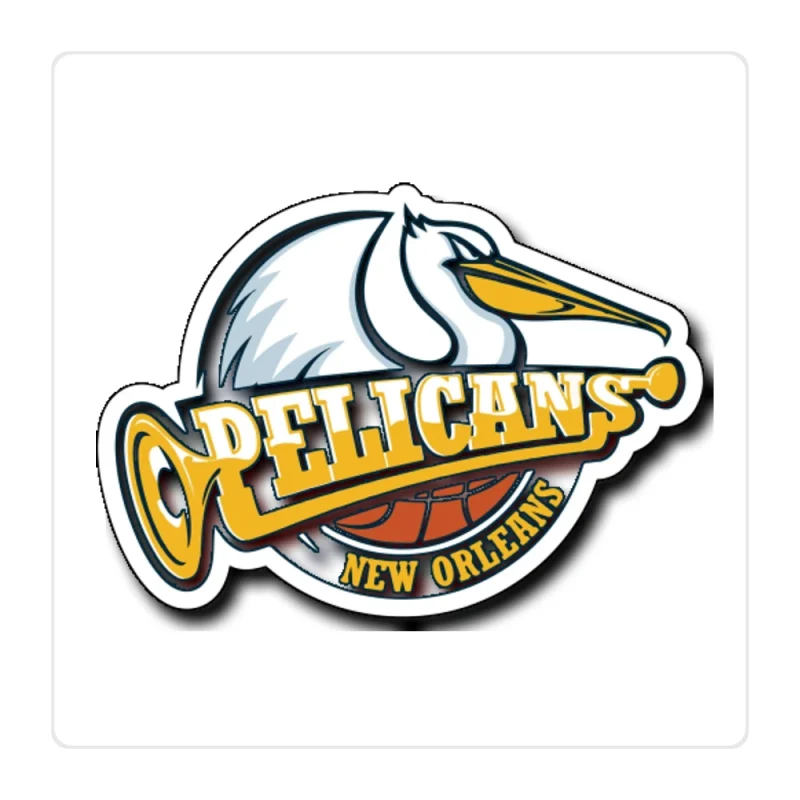 New Orleans Pelicans Full Color Vinyl Sticker - Custom Size