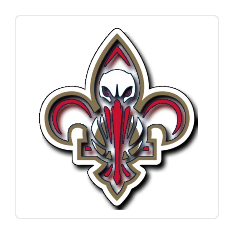 New Orleans Pelicans Full Color Vinyl Sticker - Custom Size