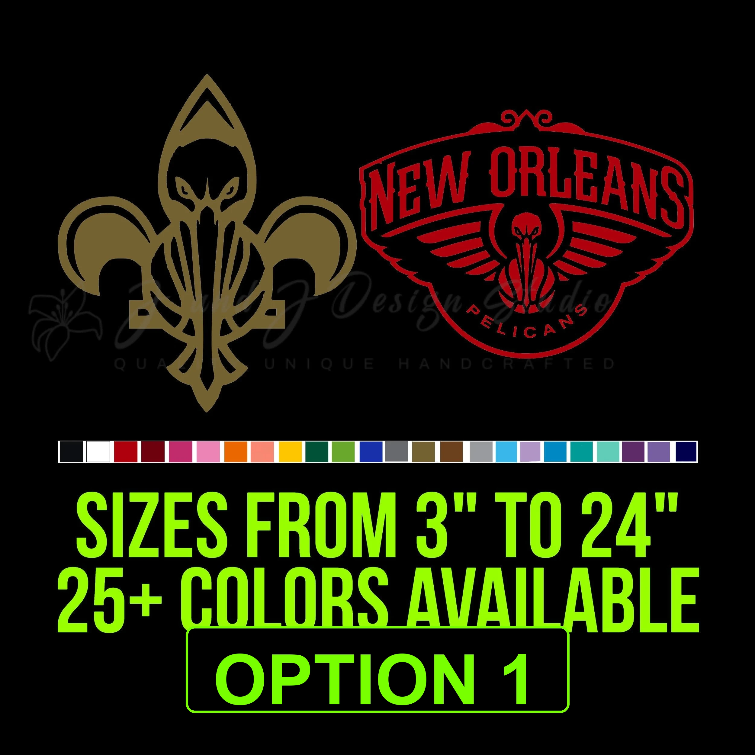 New Orleans Pelicans Vinyl Decal - Custom Size - Image 2