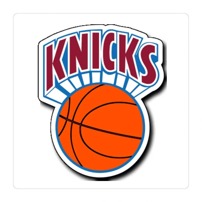 New York Knicks Full Color Vinyl Sticker - Custom Size