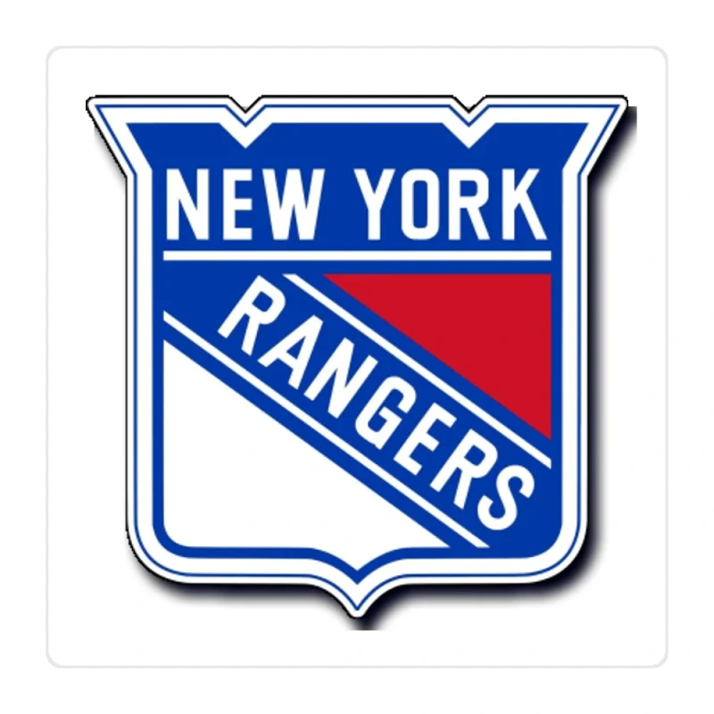 New York Rangers - Shield - Full Color Vinyl Sticker - Custom Size