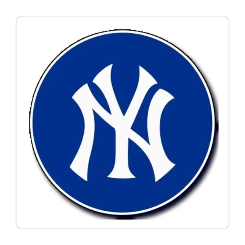 New York Yankees - Blue Circle With NY - Full Color Vinyl Sticker - Custom Size