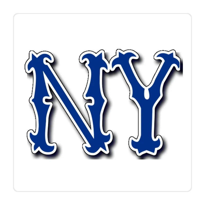 New York Yankees - Spiky NY - Full Color Vinyl Sticker - Custom Size