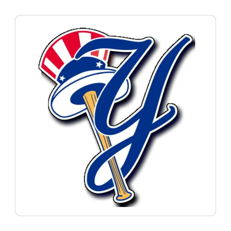 New York Yankees - Y With Baseball Bat - Full Color Vinyl Sticker - Custom Size