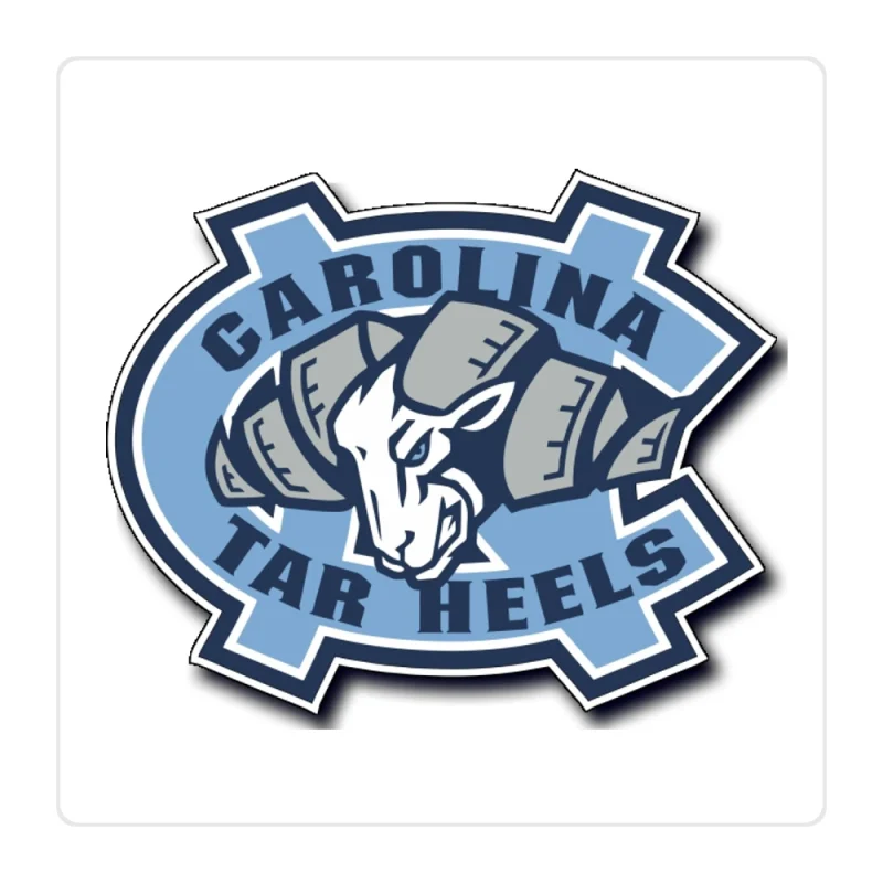 North Carolina Tar Heels Full Color Vinyl Decal - Custom Size
