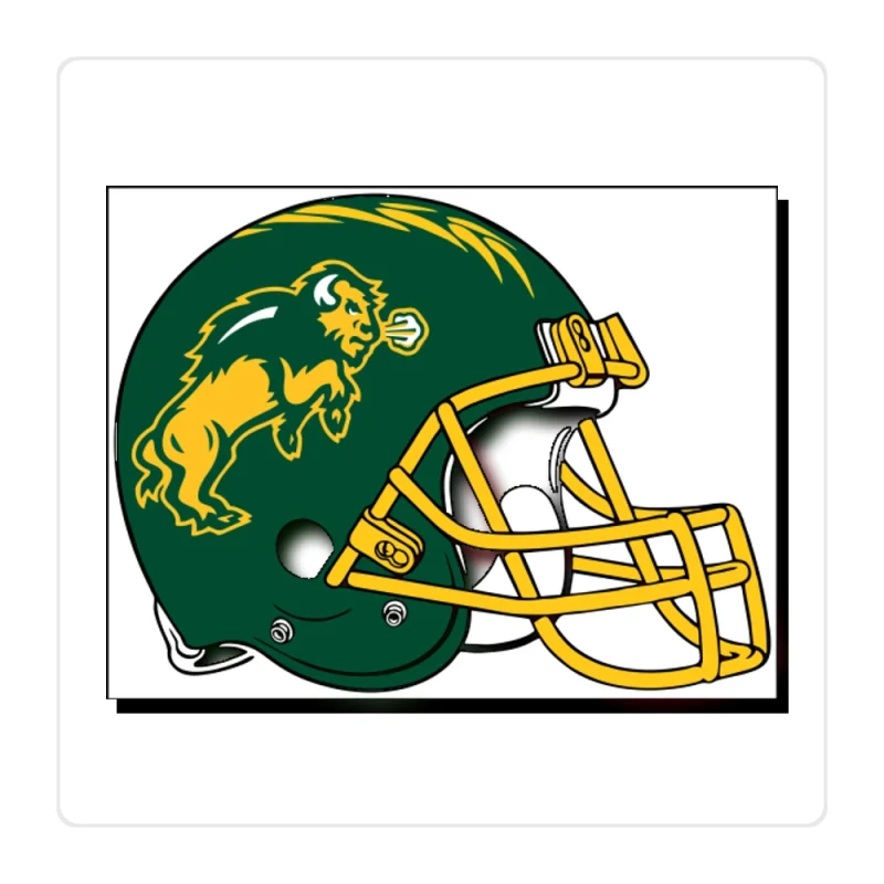 North Dakota State Bison Full Color Vinyl Decal - Custom Size
