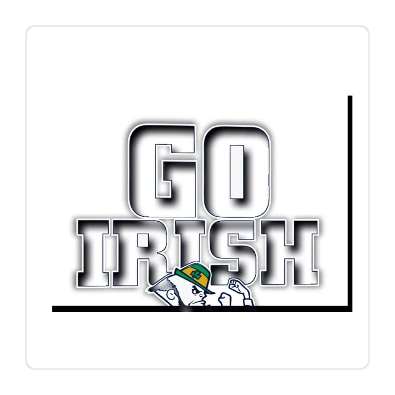 Notre Dame - Go Irish - Full Color Vinyl Sticker - Custom Size