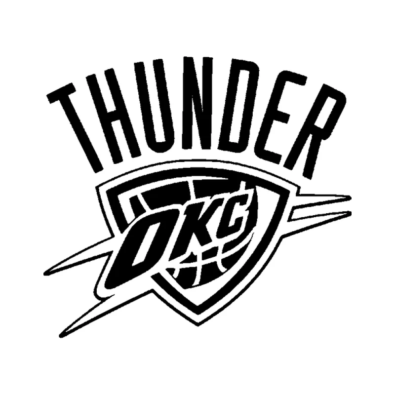 Oklahoma City Thunder - Design 1 - Die Cut Vinyl Decal - Custom Size
