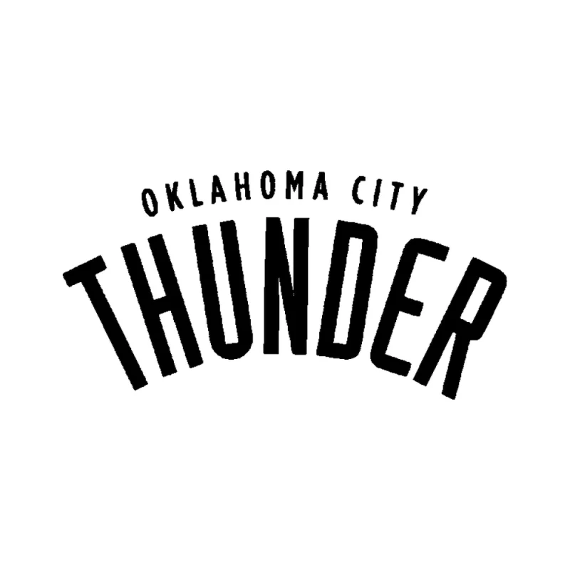 Oklahoma City Thunder - Design 2 - Die Cut Vinyl Decal - Custom Size