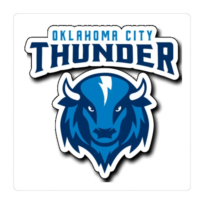 Oklahoma City Thunder Full Color Vinyl Sticker - Custom Size