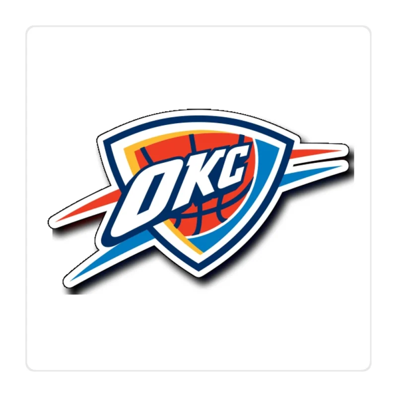 Oklahoma City Thunder Full Color Vinyl Sticker - Custom Size