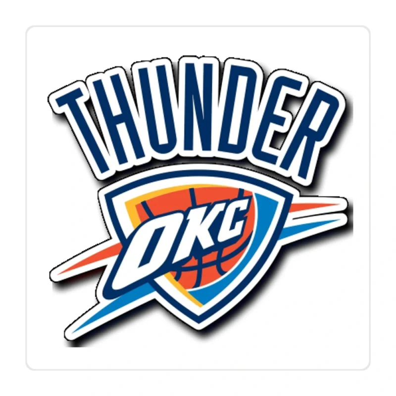 Oklahoma City Thunder Full Color Vinyl Sticker - Custom Size