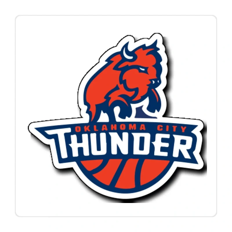 Oklahoma City Thunder Full Color Vinyl Sticker - Custom Size