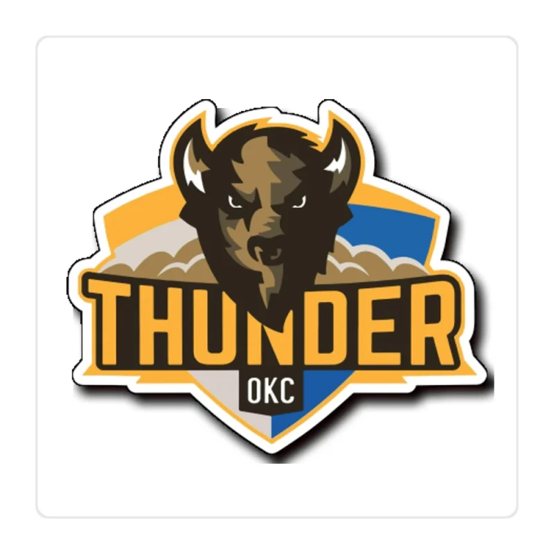 Oklahoma City Thunder Full Color Vinyl Sticker - Custom Size