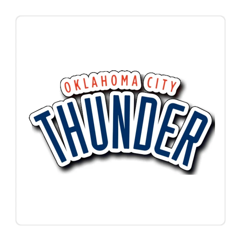 Oklahoma City Thunder Full Color Vinyl Sticker - Custom Size
