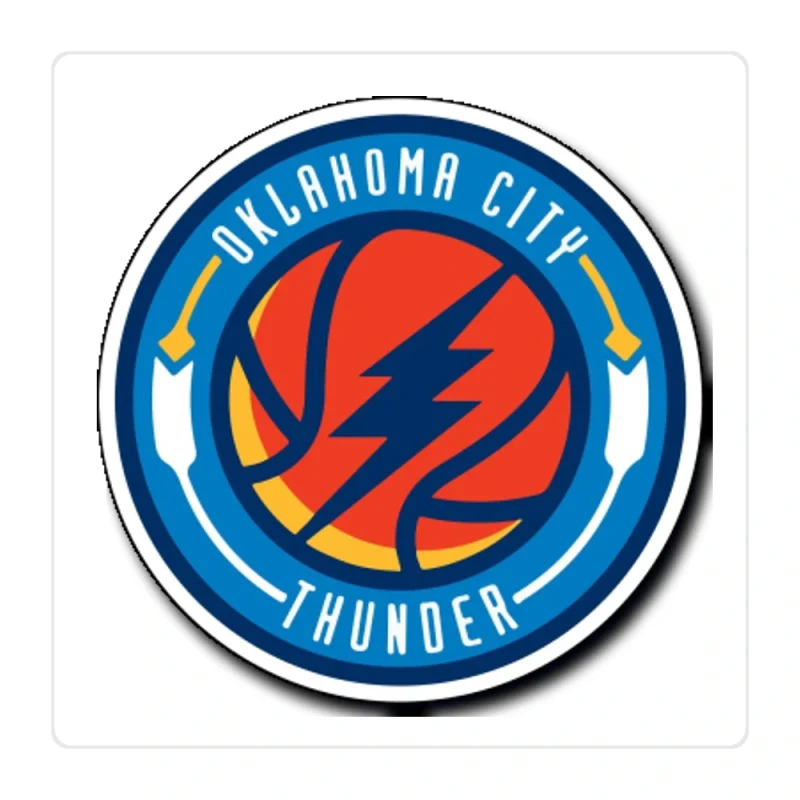 Oklahoma City Thunder Full Color Vinyl Sticker - Custom Size