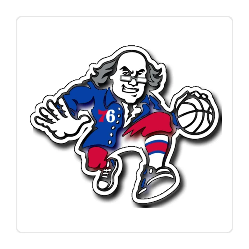 Philadelphia 76ers Full Color Vinyl Sticker - Custom Size