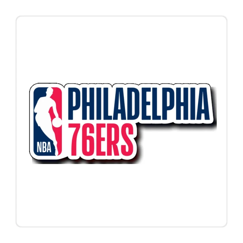 Philadelphia 76ers Full Color Vinyl Sticker - Custom Size
