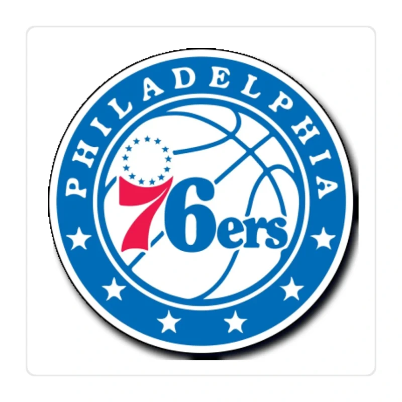 Philadelphia 76ers Full Color Vinyl Sticker - Custom Size