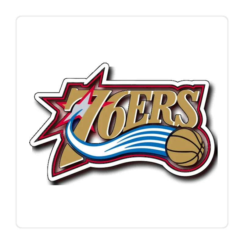 Philadelphia 76ers Full Color Vinyl Sticker - Custom Size