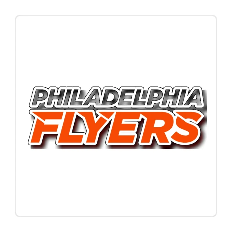 Philadelphia Flyers - Name - Full Color Vinyl Sticker - Custom Size