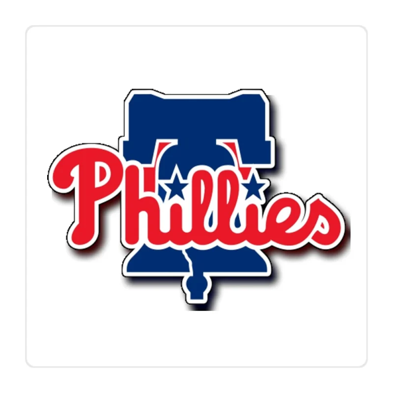 Philadelphia Phillies - Phillies With Bell - Full Color Vinyl Sticker - Custom Size